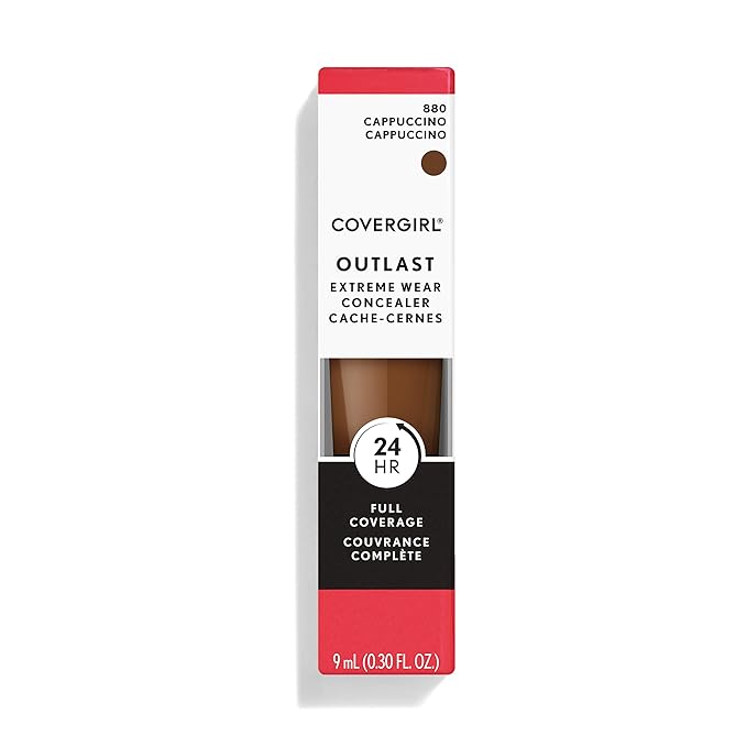 COVERGIRL Outlast Extreme Wear Concealer, Cappuccino 880 (Pack of 2)-Velvo Beauty