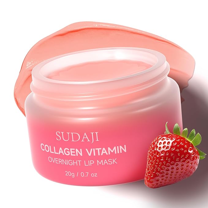 Lip Mask, Collagen Hydrating Lip Balm, Overnight Moisture Lip Butter with Hyaluronic Acid & Aloe Vera, Sleeping Nourishing Lip Butter Balm-Velvo Beauty