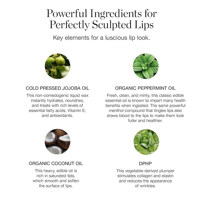 Ogee Tinted Sculpted Lip Oil - Lip Stain Made with 100% Organic Coconut Oil, Jojoba Oil, and Vitamin E - Best as Lip Balm, Lip Color or Lip Treatment - DAHLIA-Velvo Beauty