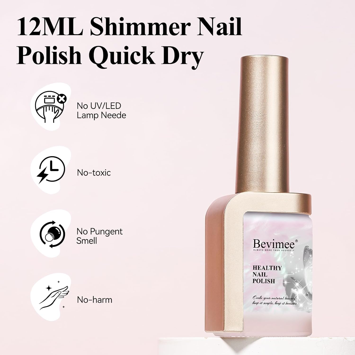 Quick Dry Nail Polish - Mermaid Shimmer Nail Lacquer Pearl White, Green Aurora Effect, Air Dry Fast Fingernail And Toenail Polish, 12ML-Velvo Beauty