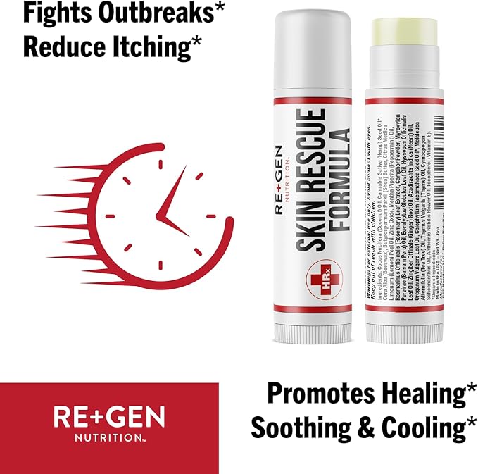 Skin Rescue Formula (Herp Stop Discreet) Defense and Support for Clear Skin 100% Natural! Peppermint Oil, Shea Butter, Zinc, Tea Tree, Coconut Oil .5 oz-Velvo Beauty