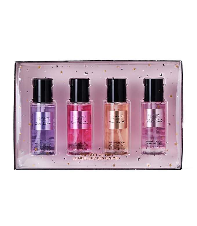 Victoria's Secret Fragrance Mist Collection 4 Piece Mini Gift Set, Assorted Scents-Velvo Beauty
