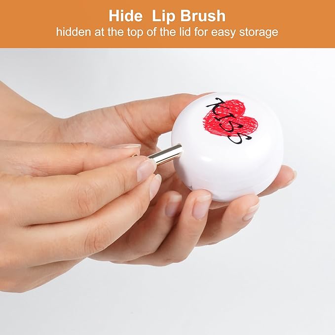 2 Pack Lip Balm Containers,Plastic Portable Empty Lip Balm Container with Mirror and Silicone Lip,Empty Lipstick Dispenser Box for Travel,Home-Velvo Beauty