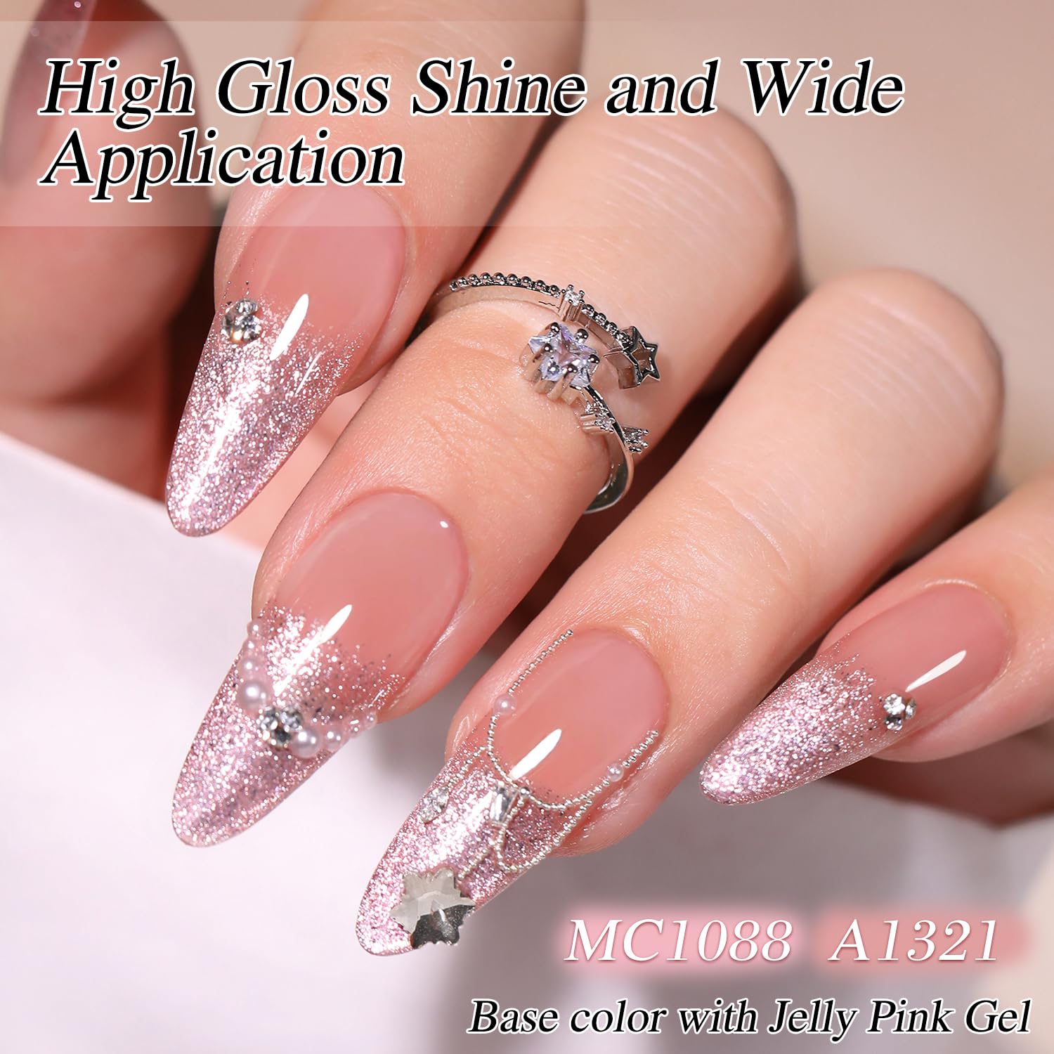 Double Rhythm 6 Colors Cat Eye Gel Polish Set Shimmer Glitter with Magnet Holographic Reflective Magnetic UV Nail Art Kit (6-Kit 32)-Velvo Beauty