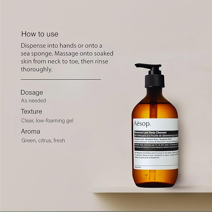 Aesop Geranium Leaf Body Cleanser + Scrub | 16.9 oz + 6.2 oz-Velvo Beauty