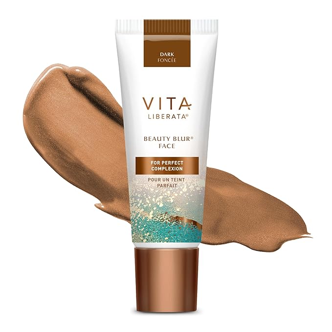 Vita Liberata Beauty Blur Face - Dark, BB Cream, Hydrating Skin Finish, Radiant Glow & Flawless Complexion, 1.01 fl oz-Velvo Beauty