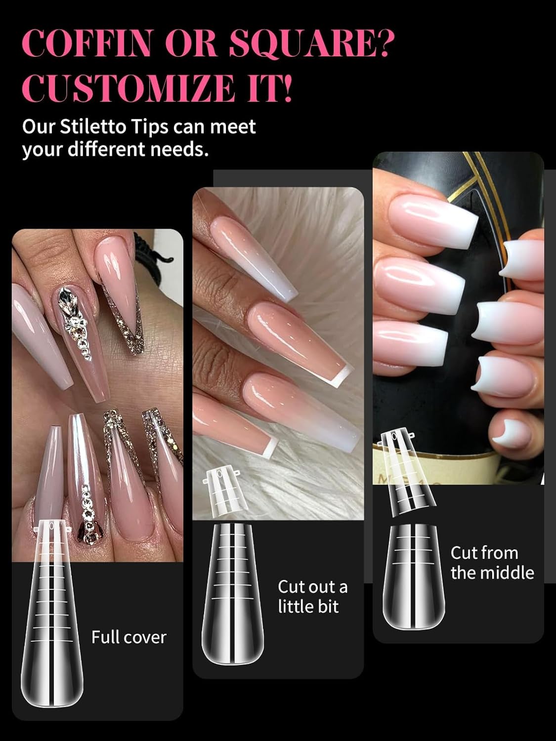 EBANKU Dual Nail Form Kit, 288PCS Poly Nail Gel Forms for French Nails, 12 Styles Dual Forms Silicone Reusable Pads, 5PCS Nail Clips, Gel Brush Pen Nail Files Buffer, Nail Extension Kit for Beginner-Velvo Beauty