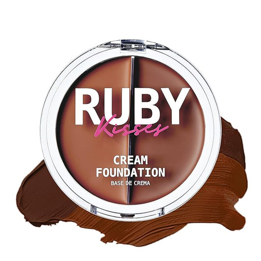 Ruby Kisses 3D Face Creator Cream Foundation & Concealer, 12 Hours Long Lasting, Medium to Full Coverage, Non-Greasy, Ideal for Makeup & Contour Palette (Level 15)-Velvo Beauty