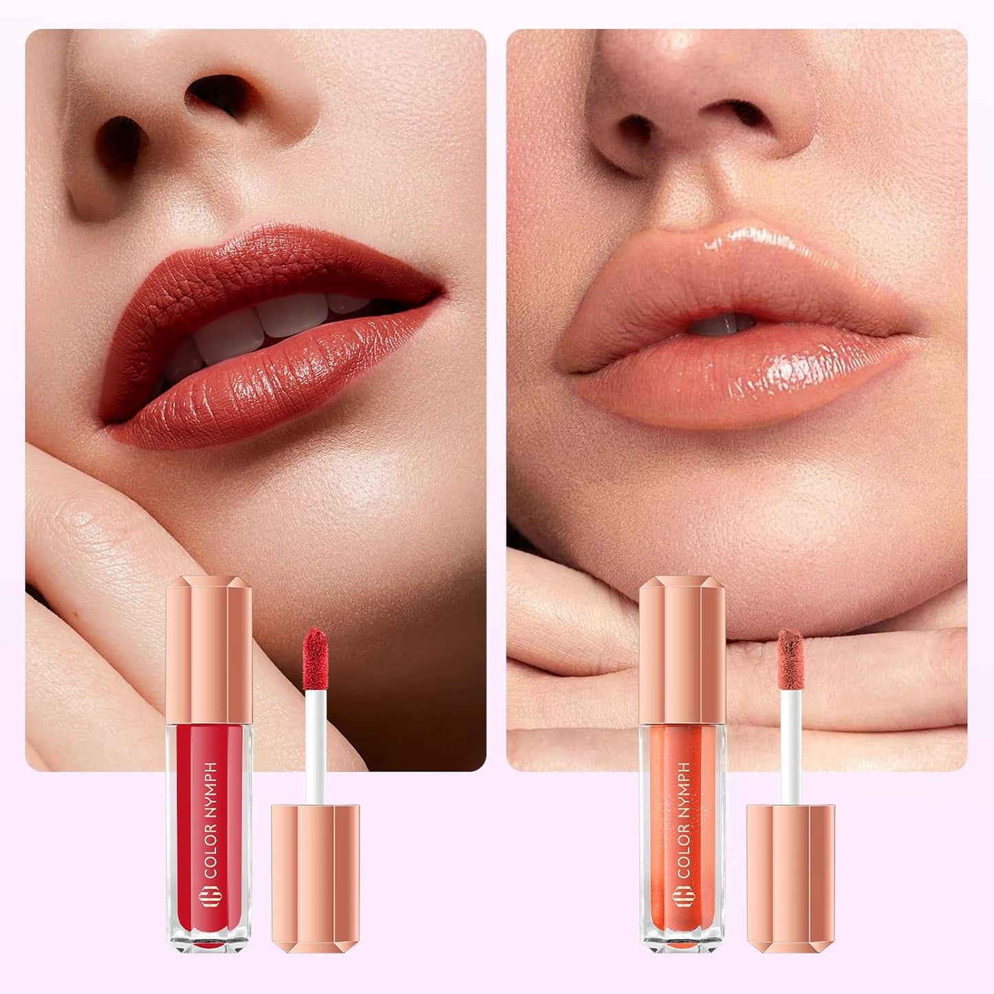 Color Nymph Small Makeup Palette Set for Face | Cosmetics Gift Set for Women & Girls | 12 Colors Eyeshadow, Blush, Highlighter, Contour Powder, Lip Gloss & Brush Kit | Travel-Friendly (Purple)-Velvo Beauty