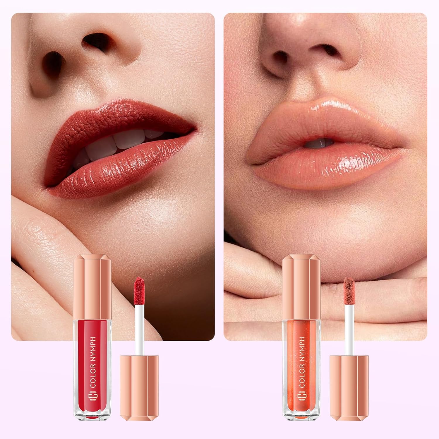 Color Nymph Small Makeup Palette Set for Face | Cosmetics Gift Set for Women & Girls | 12 Colors Eyeshadow, Blush, Highlighter, Contour Powder, Lip Gloss & Brush Kit | Travel-Friendly (Purple)-Velvo Beauty