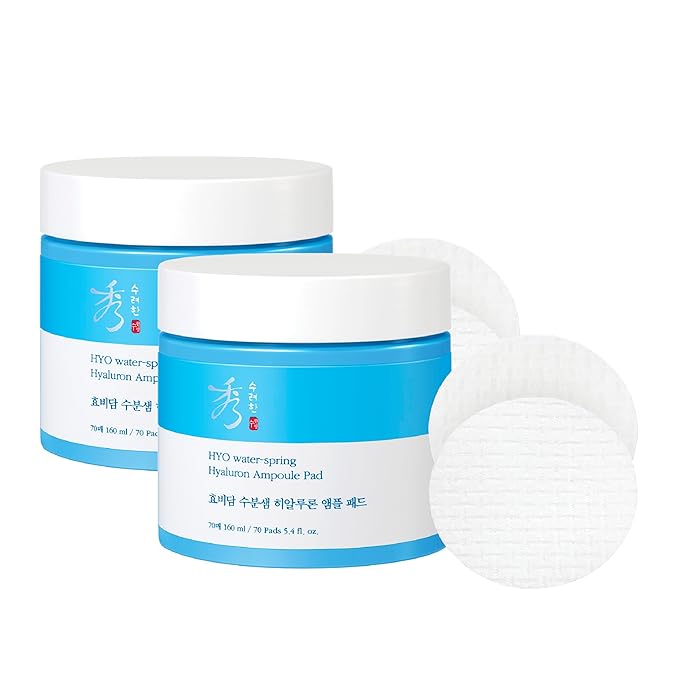 Sooryehan HYOBIDAM Cotton Facial Toner Pads (160 ml/5.41 fl oz * 2 ea) - Gentle Daily Toner Pads for Soothing, Moisturizing, and Exfoliating. Hyaluronic Acid. Korean Skin Care-Velvo Beauty