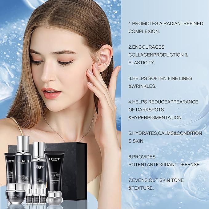 woolly Skincare sets COPPER TRIPEPTIDE-1 Day and night beautyessence 9-Pcs set box care process contains moisturize and nourishmake the skin soft and smooth-Velvo Beauty