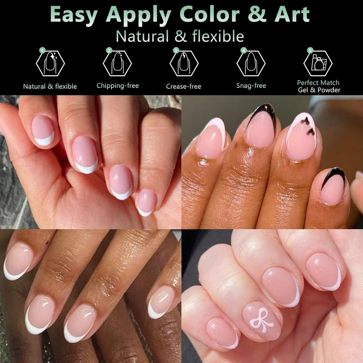 Extra Short Almond Nail Tips, 216pcs Acrylic Soft Fake Nails Gel Nail Tips, Full Cover Pre-Shaped Matte Clear Press on Nails for Extension, Diy at Home Manicure 12 Sizes-Velvo Beauty