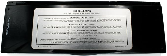 Moroccan Spice Shimmer White, Olive Green, Gold, Copper Penny Red, and Light Matte Orange Vegan Eyeshadow Palette; Talc, Paraben & Cruelty Free-Velvo Beauty