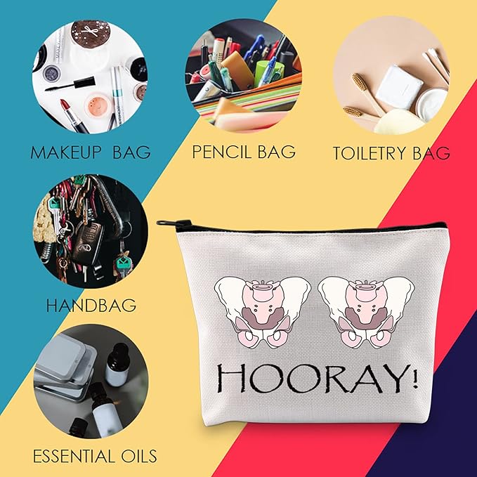 Physical Therapy Gift PT Survival Kit Physical Therapy Assistant Gift Hooray Cosmetic Bag for DPT SPT PTA Pelvic Health Gift (HOORAY!)-Velvo Beauty