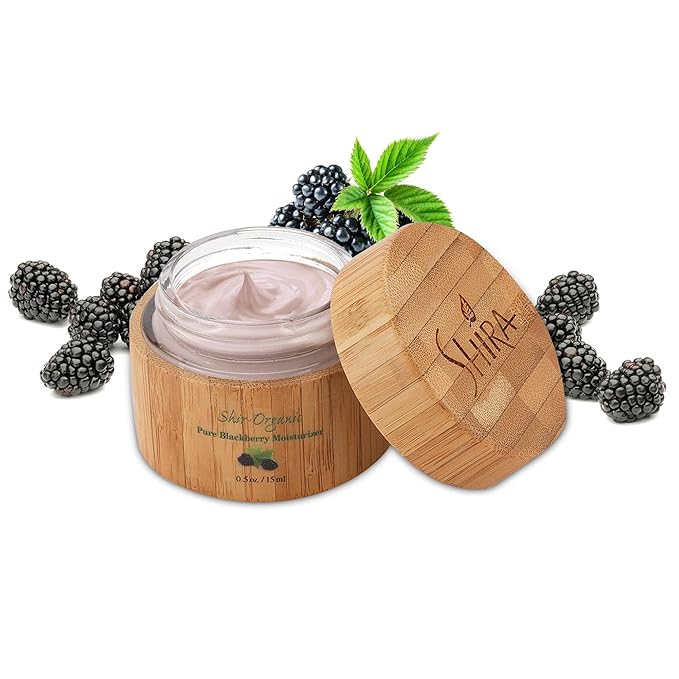 Shir-Organic Pure Blackberry Moisturizer Helps Fight Against Free Radicals Smooth Even Texture Regenerates the Skin for Normal to Dry & Sensitive Skin Type(50ml)-Velvo Beauty