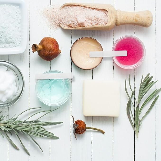 50pcs Soft Film Stick Cream Spoon Facial Mask Spoons Beauty Supplies Facial Cream Beauty Scrapers Makeup Tools Beauty Accessories Makeup Spoons Cream Spatulas-Velvo Beauty