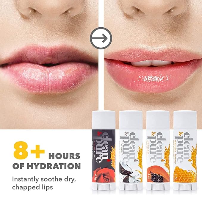 Lip Balm 2-Pack (Coconut & Cocoa Butter) | Lip Care Set With 100% All Natural Beeswax | Vitamin E Oil-Velvo Beauty