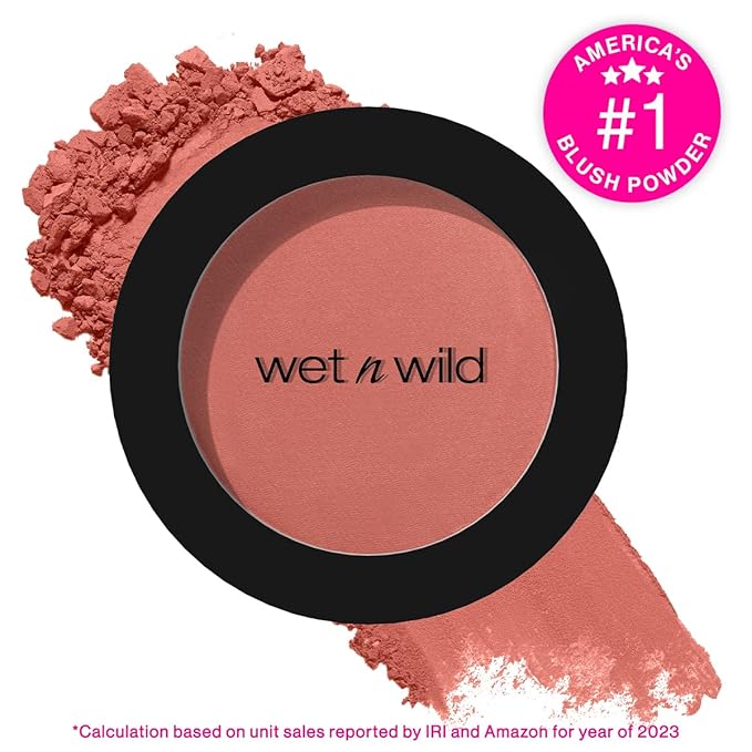 wet n wild Color Icon Blush, Effortless Glow & Seamless Blend infused with Luxuriously Smooth Jojoba Oil, Sheer Finish with a Matte Natural Glow, Cruelty-Free & Vegan - Bed of Roses-Velvo Beauty