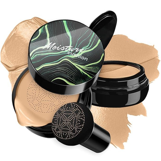 Mushroom Head Air Cushion CC Cream Foundation BB Cream Foundation Makeup Moisturizing CC Cream Liquid Foundation,Concealer Lasting Makeup Foundation Even Skin Tone Makeup Base Primer (#04 Nude)-Velvo Beauty