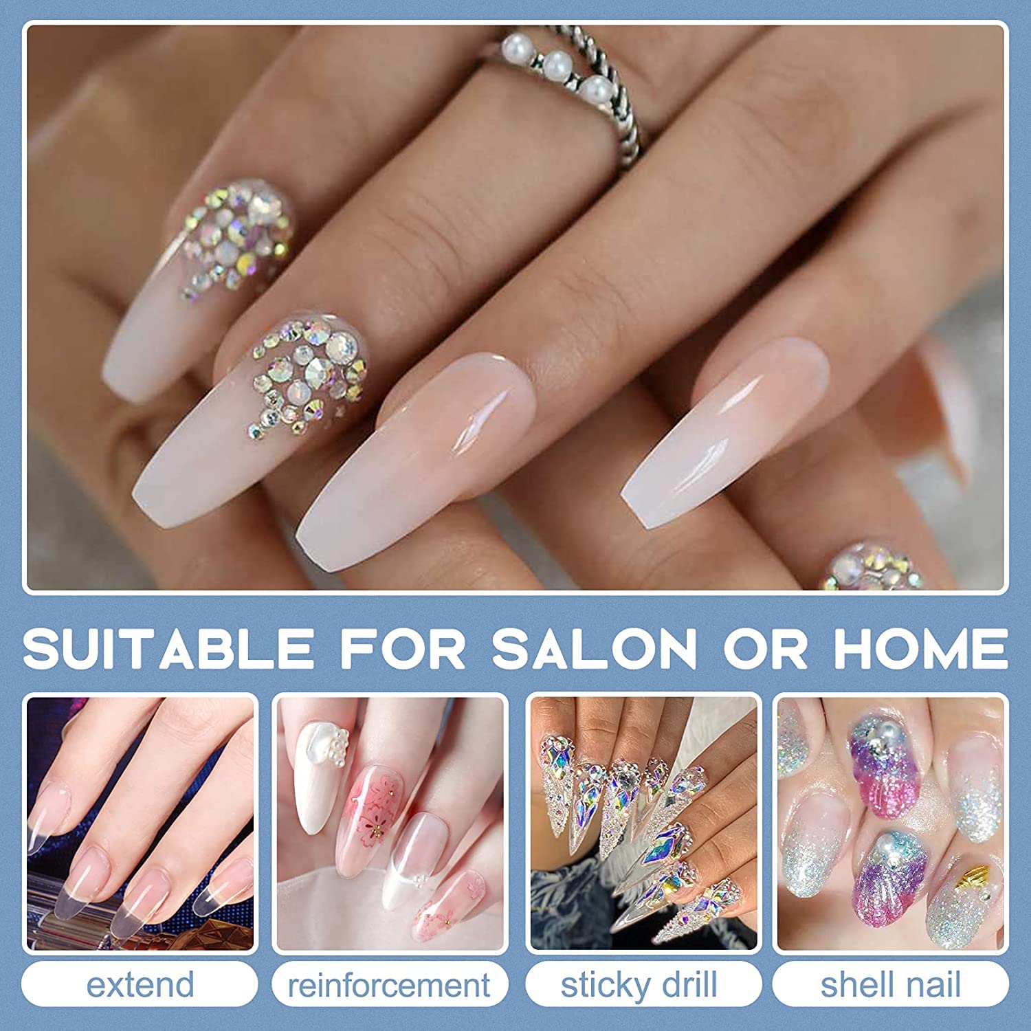 Morovan Nail Slip Solution Kit: 2.5 OZ Anti‑Stick Gel Liquid for PolyGel Nails with Dual‑Ended Brush & Nail Forms Ideal Easy Spread for Beginners-Velvo Beauty