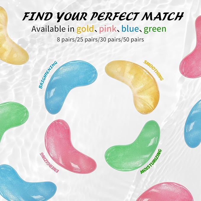 Under Eye Patches (25 Pairs), Hyaluronic Acid Eye Masks for Dark Circles Puffy Eyes Undereye Bags, Collagen Eye Patches for Wrinkles and Hydrate, Skin Care Gift for Her-Velvo Beauty