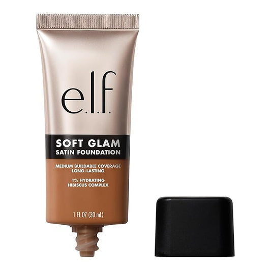 e.l.f. Soft Glam Foundation, Medium Coverage, Long-Lasting & Buildable Foundation For A Smooth, Satin Finish, Vegan & Cruelty-Free, 50 Deep Warm-Velvo Beauty