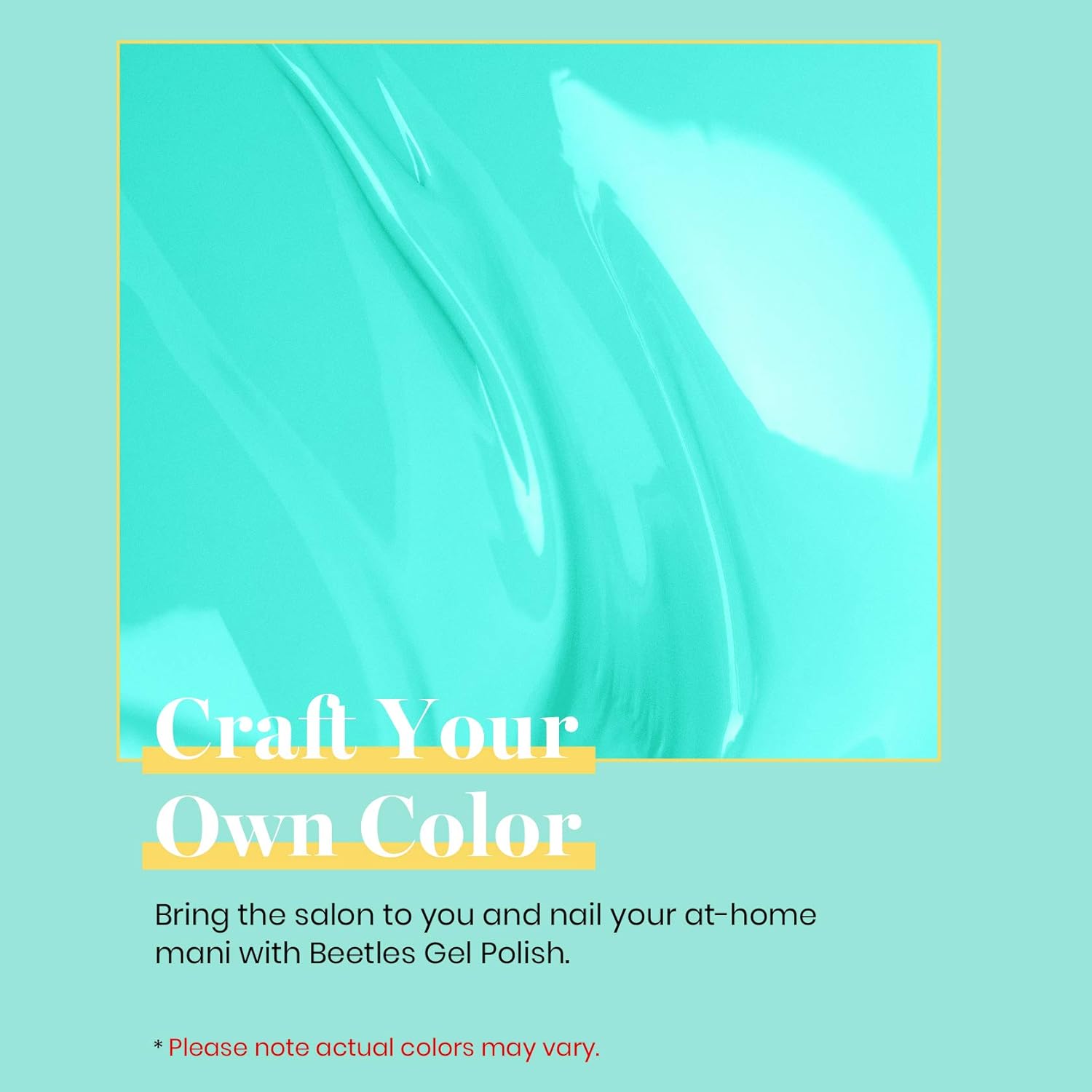 Beetles Gel Nail Polish Cascade Green Color Soak Off UV LED Nail Lamp Gel Polish 15 ml for All Season Gel Polish Nail Art Design Manicure Salon DIY Salon Gel-Velvo Beauty