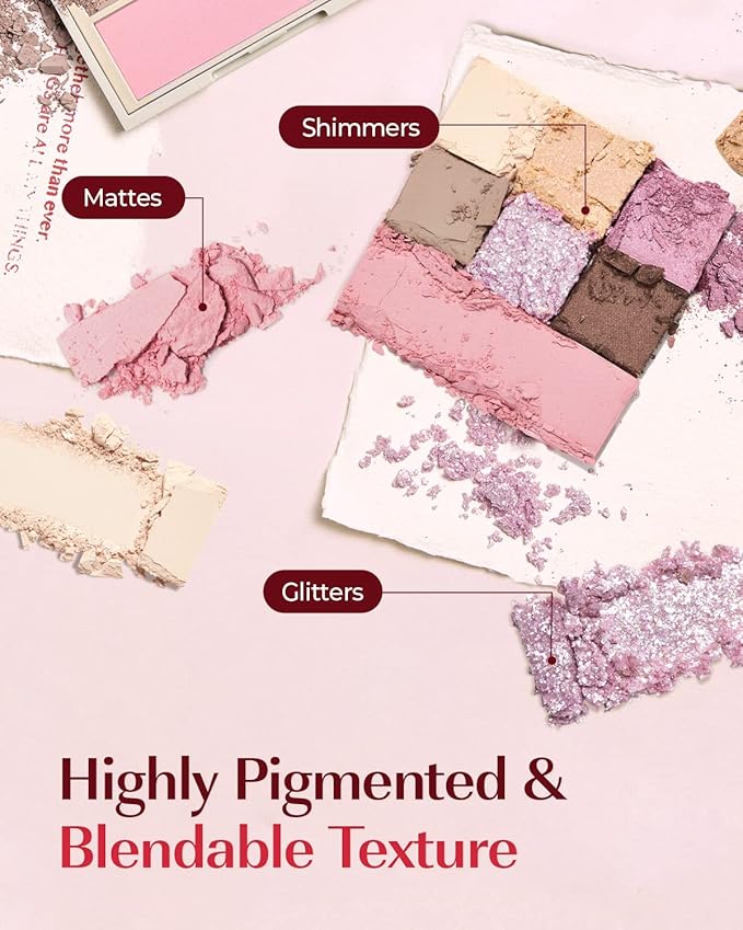 AMTS Eyeshadow Off Sienna & Misty Lavender Palettes Set, Valentine's gifts for teen girls, women | Matte Shimmer Metallic, Long Lasting-Velvo Beauty