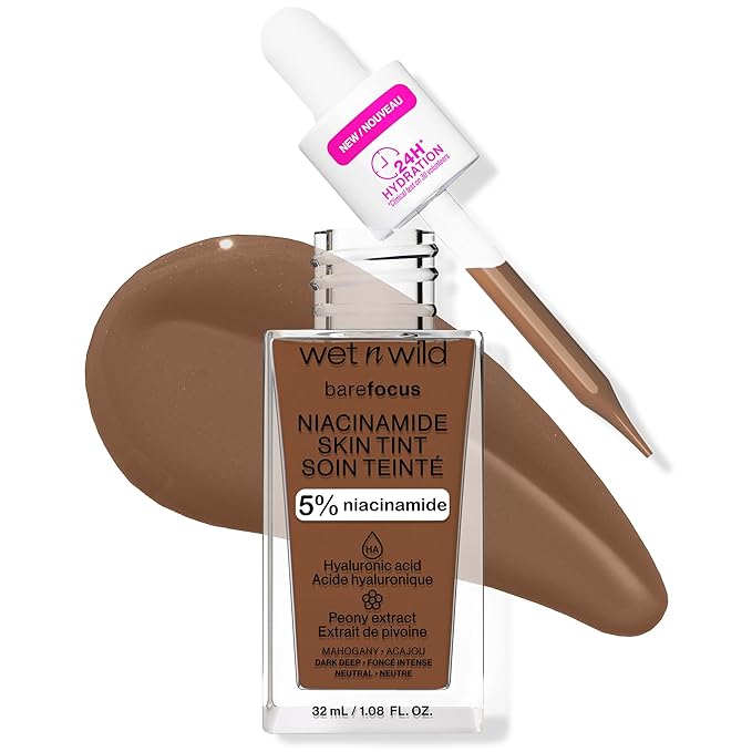 wet n wild Bare Focus Niacinamide Skin Tint | Mahogany-Velvo Beauty