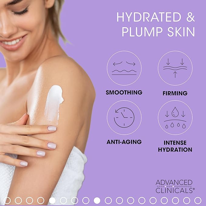 Advanced Clinicals Hyaluronic Acid Body Lotion & Face Moisturizer W/Vitamin E | Hydrating Firming Lotion Minimizes Look Of Wrinkles, Stretch Marks, & Crepey & Dry Skin | Skin Care Products, 16 Oz-Velvo Beauty