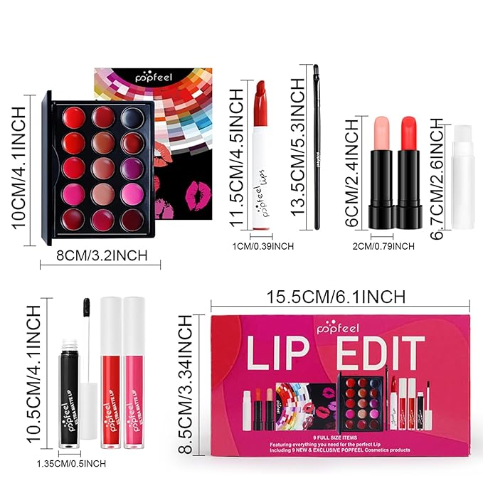 All in One Makeup Kit for Women Full Kit Girls Makeup Gift Sets Xmas Essential Bundle Include Eyeshadow Palette Lipstick Blush Concealer Eyeliner Mascara Foundation Brush Eyebrow Pencil-Velvo Beauty