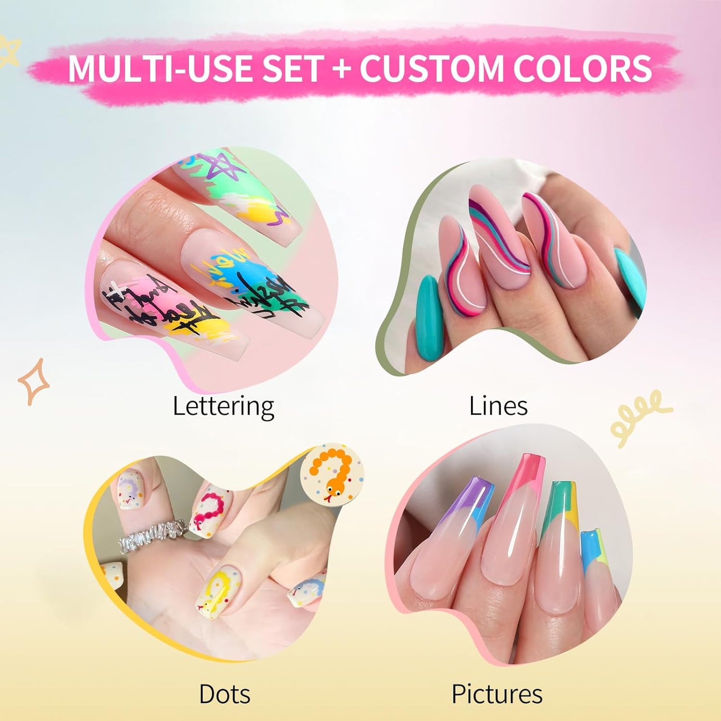 BORN PRETTY Nail Art Pens Set 12 Colors - Halloween Neon Colors 3D Nail Polish Acrylic Paint Pens Quick Dry Nail Markers for Halloween Nail Art Drawing Painting Dotting Liner Pen DIY Manicure Tools-Velvo Beauty