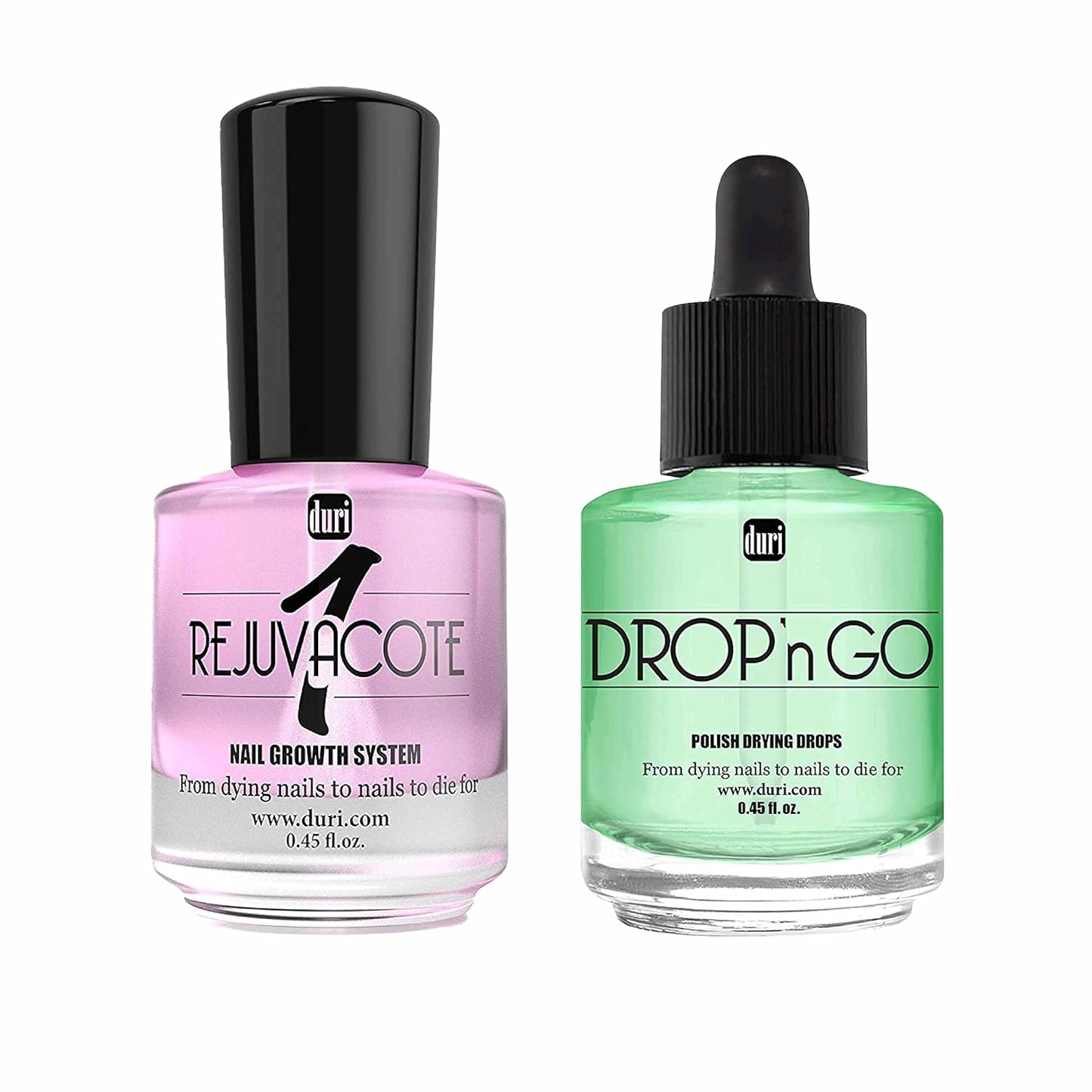 duri Rejuvacote 1 Nail Growth System and duri Drop'n Go Polish Drying Drops Combo-Velvo Beauty
