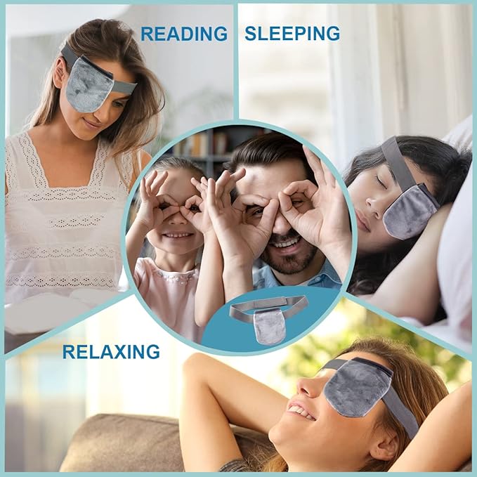 Single Moist Heat Eye Compress Pad, Microwavable, Eye Mask for Dry Eye, Good for Pink Eye, Blepharitis and Stye Eye, Reusable Gel Eye Mask with Storage Pouch-Velvo Beauty