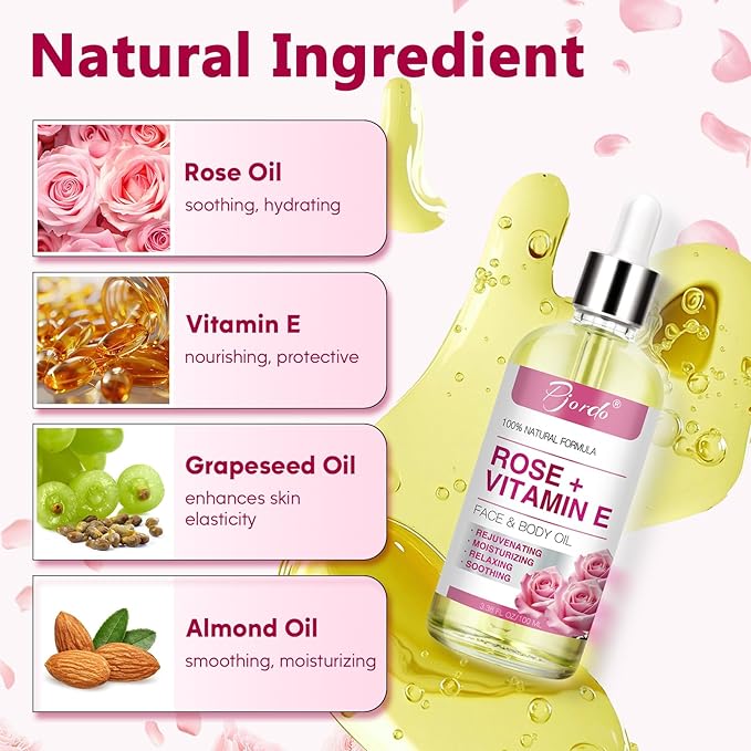 Ice Roller for Face & Eye, Vitamin E Rose Oil & Gua Sha Set, Gua Sha Oil for Face & Body, Reduces Puffiness Relieves Migraines Skin Care Tools, Facial Massager Tool & Self Care Gifts for Women-Velvo Beauty