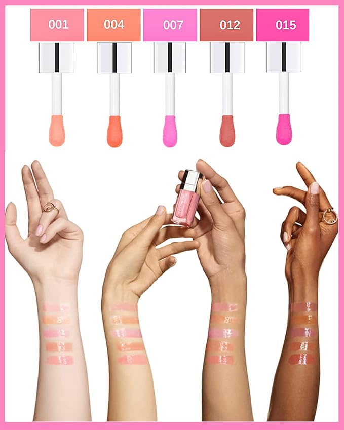 Plumping Lip Glow Oil,Hydrating Tinted Lip Oil Gloss,Transparent Toot Lip Oil Lipgloss,Long Lasting Moisturizing Glow Reviver Lip Care Oil,Glossier Lip Tint Stain Lipstain,Gift for Women(#015 Cherry)-Velvo Beauty