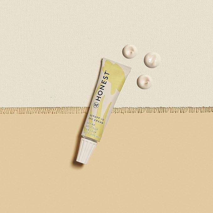 Honest Beauty Vitamin C Depuff Brightening Eye Cream | Reduces Dark Circles | Vitamin C, Daisy Flower Extract, Hyaluronic Acid | EWG Verified, Vegan + Cruelty Free | 0.5 fl oz-Velvo Beauty