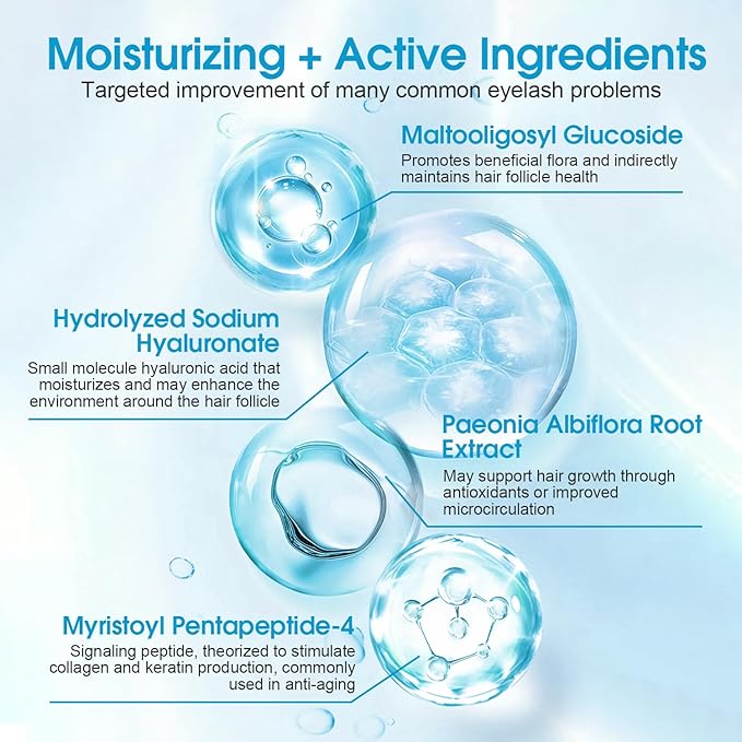 Eyelash Growth Serum, Advanced Lash Serum For Eyelash Growth with Myristoyl Pentapeptide-4 Lash Enhancing Serums For Thicker, Longer Lashes (4ml)-Velvo Beauty