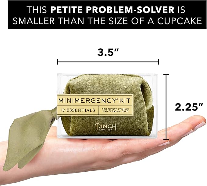 Pinch Provisions Velvet Minimergency Kit, for Her, Includes 17 Must-Have Emergency Essential Items, Compact, Multi-Functional Pouch, Gift for Parties and Birthdays-Velvo Beauty