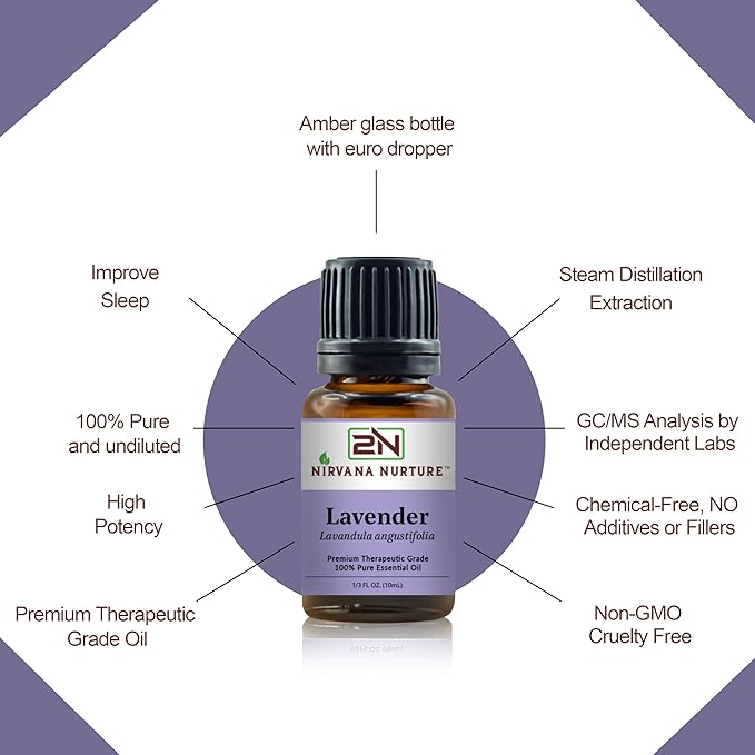 Lavender Essential Oil 100% Pure Premium Therapeutic Grade, Undiluted - Aromatherapy Diffuser for Calm and Relaxation, Skin Care, Hair Care-Velvo Beauty