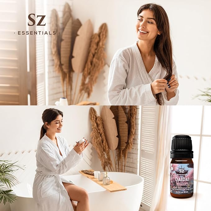 Daidai Blossom Essential Oil - 100% Pure and Undiluted Neroli-Daidai - Citrus Aurantium cv Daidai - Floral & Citrusy Scent with Oriental Overtones - Therapeutic Grade & Vegan - 0.17oz-Velvo Beauty