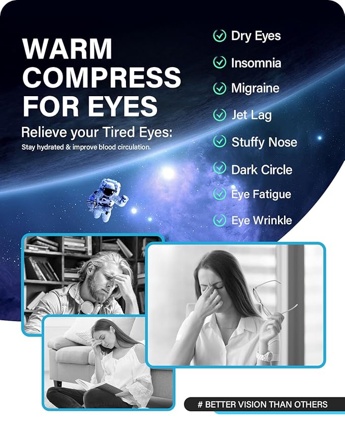 21 Packs Double Earloops Steam Eye Masks for Dry Eyes, Graphene Warm Eye Mask, Heated Eye Mask Reduce Puffiness & Dark Circles, Soothe Tired Eyes for Travel Essentials, Party Favors, Lavender-Velvo Beauty