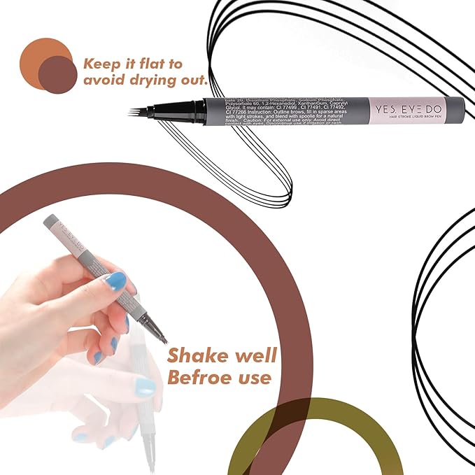 Eyebrow Pencil Black, Microblading Eyebrow Pen for Women, Long lasting Black Brow Pencil for 24H Perfect Brows, Hair Like Strokes, Smudge-Proof YES.EYE DO (Black Out- Natural Black)-Velvo Beauty