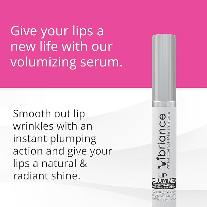 Vibriance Hydrating Lip Volumizer - Plumping Lip Gloss with Hyaluronic Acid - Lip Plumper Smooths Lines and Wrinkles | 0.14 fl oz (4 ml)-Velvo Beauty