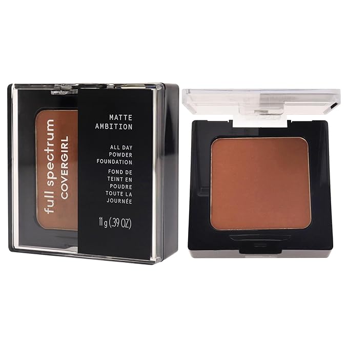 COVERGIRL Matte Ambition, All Day Powder Foundation, Deep Neutral 2, 0.38 Ounce-Velvo Beauty