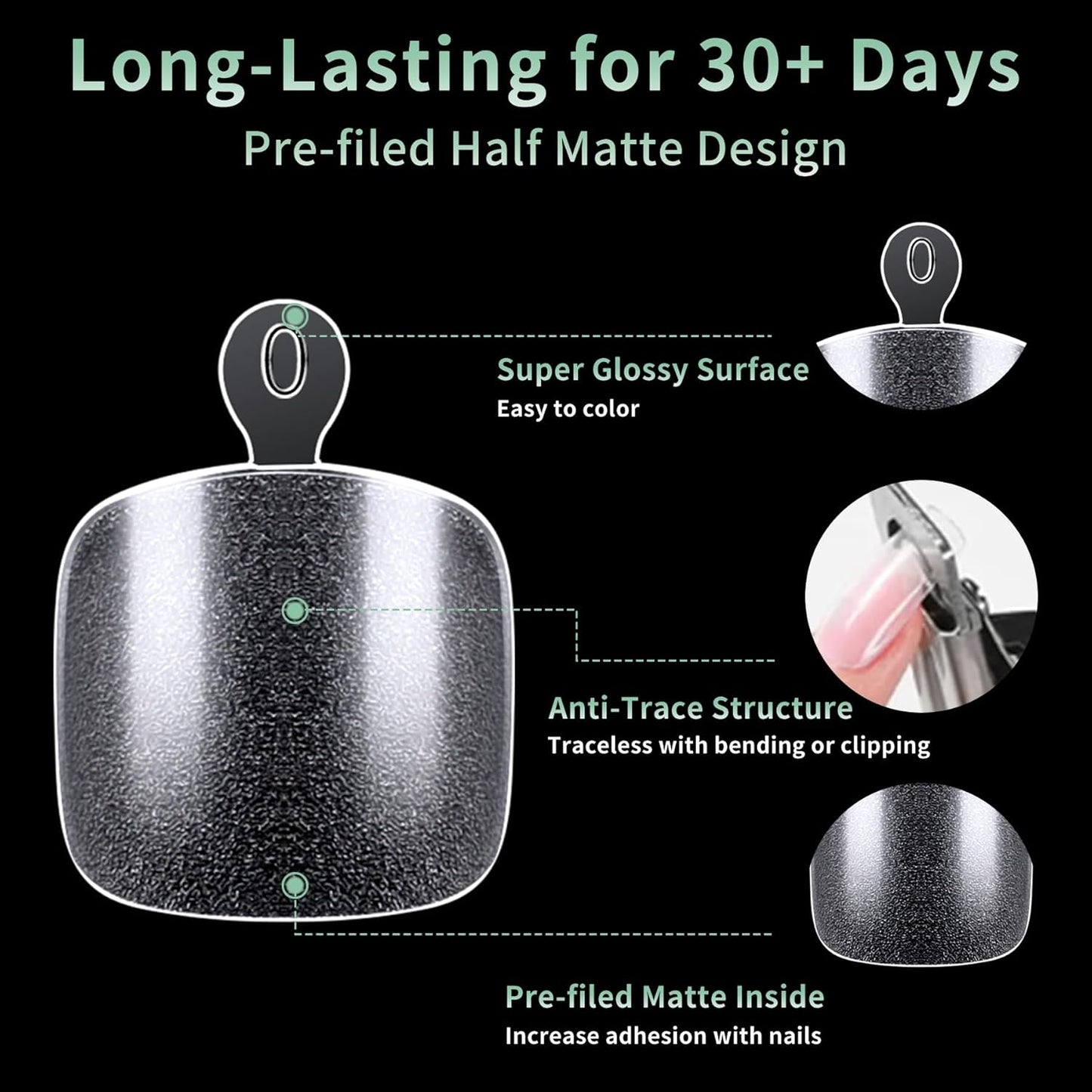 Toe Nail Tips, 216pcs Acrylic Fake Nails Gel Nail Tips Soft, Full Cover Pre-Shaped Matte Clear Press on Nails for Extension, Diy at Home Manicure 12 Sizes-Velvo Beauty