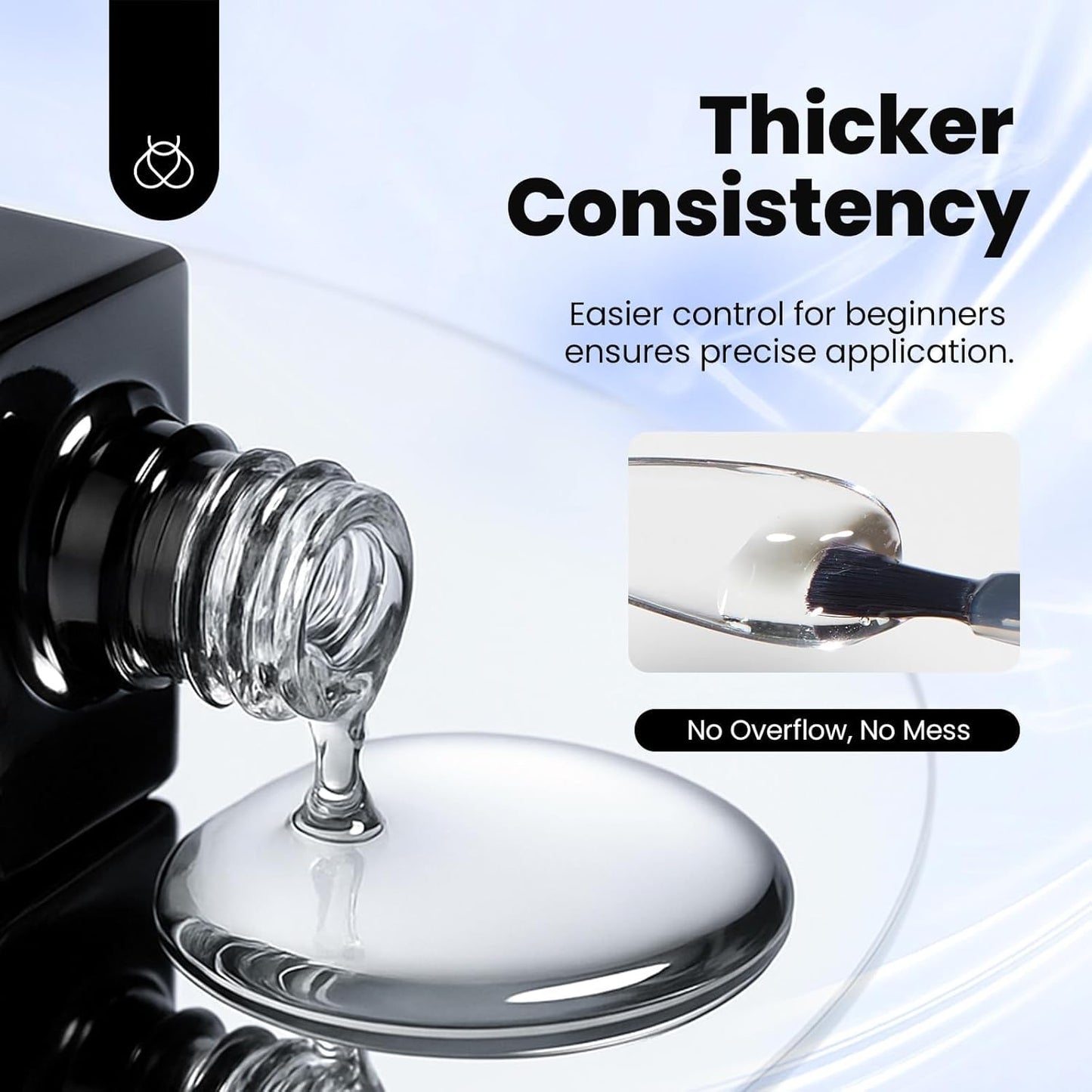 Beetles Hema-Free Nail Glue Gel - 10ml Super Strong Brush U V Nail Glue for Acrylic and Clear Press On Nails, Long Lasting Extension Gel Curing Needed-Velvo Beauty