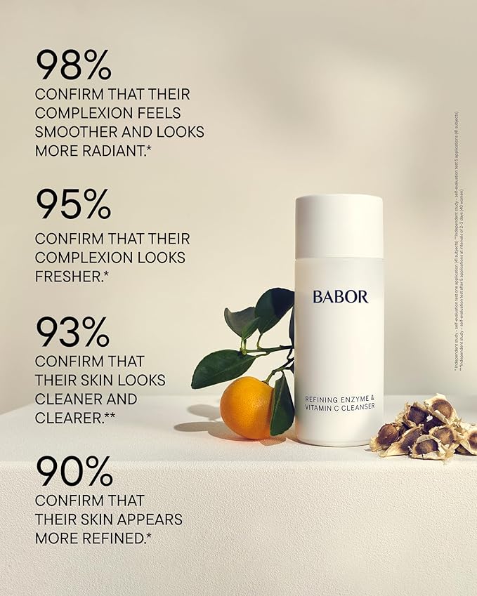 BABOR Refining Enzyme & Vitamin C Cleanser, Enzyme Powder Cleanser, Exfoliating Face Wash Polish, Gentle Facial Scrub to Brighten and Even Complexion-Velvo Beauty