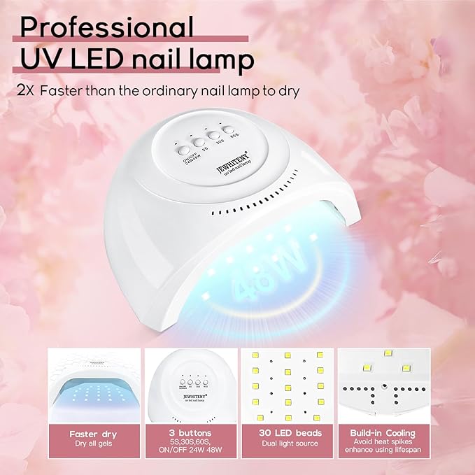 JEWHITENY 14 Colors Poly Extension Gel Nail Kit With U V Lamp Nude Pink White Brown All In One Poly Gel Starter Kit With Base Top Coat Manicure Salon Frence Nail Art DIY-Velvo Beauty